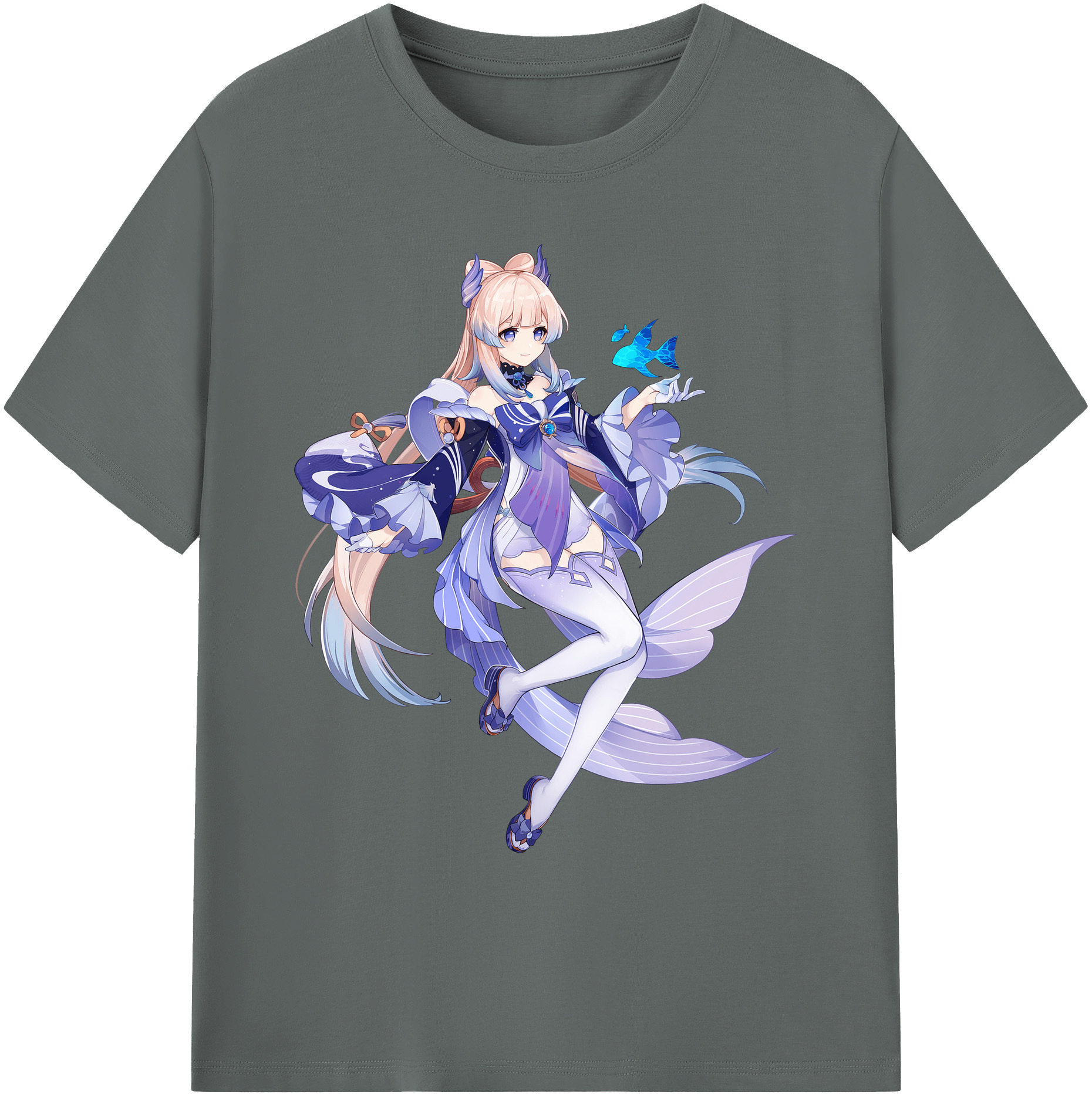 げんし神 珊瑚宮心海 サンゴノミヤ・ココミ genshin Sangonomiya Kokomi 綿100％ メンズ半袖Tシャツ｜肌触りやわらか＆通気性